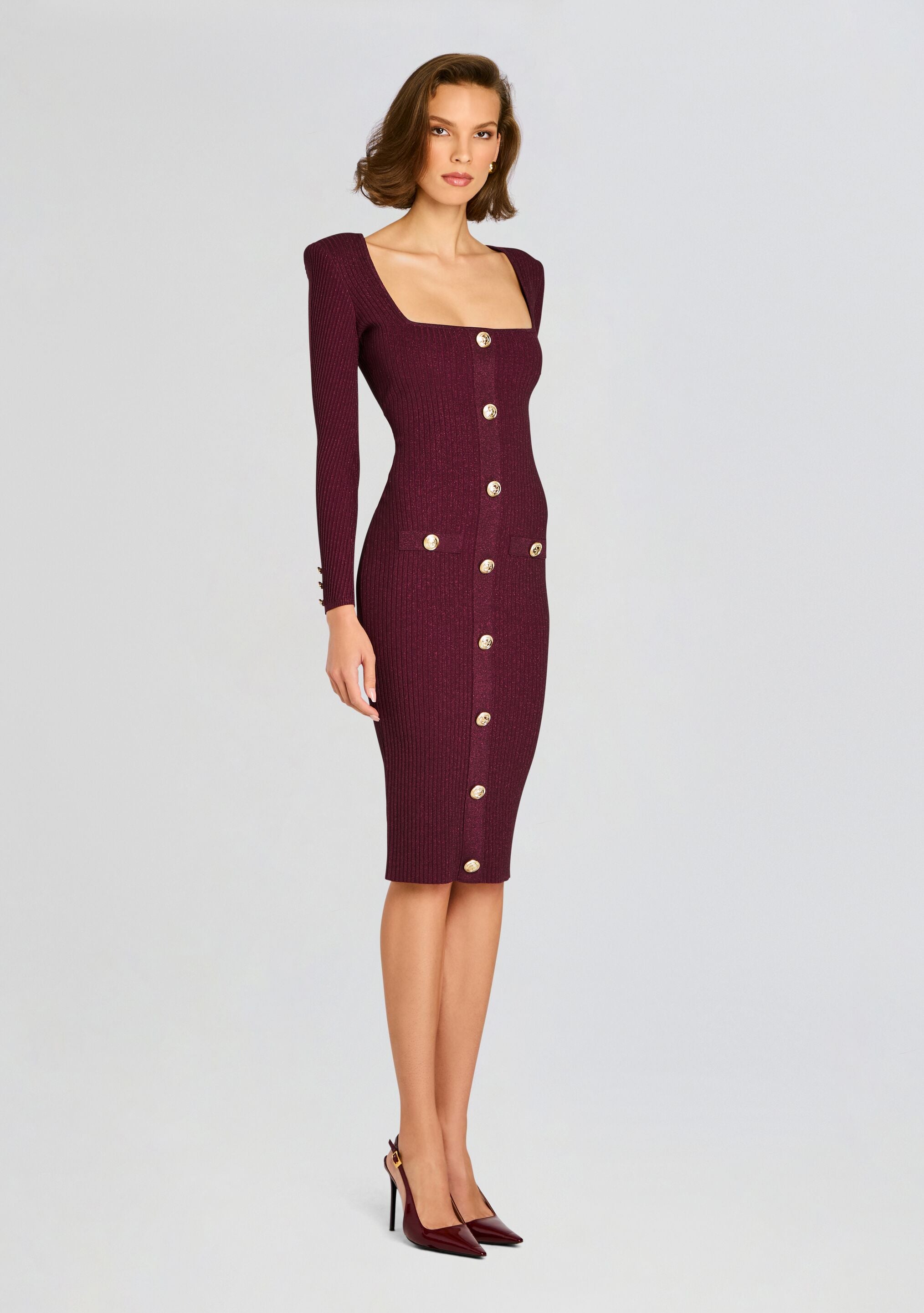 Sadelle Metallic Knit Dress – Retrofete