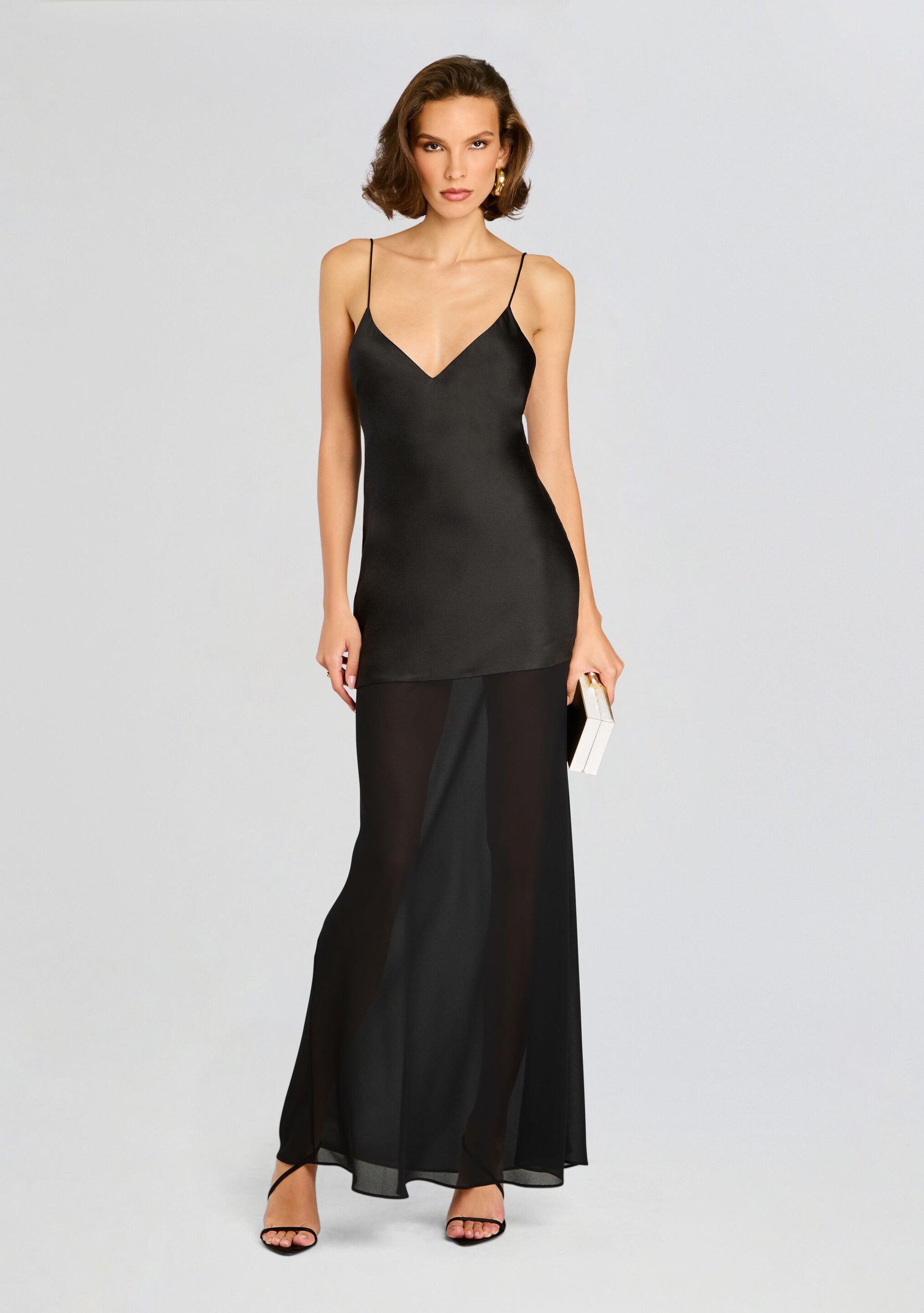 darkest dance satin maxi dress Heavy Hearted Satin Maxi Dress