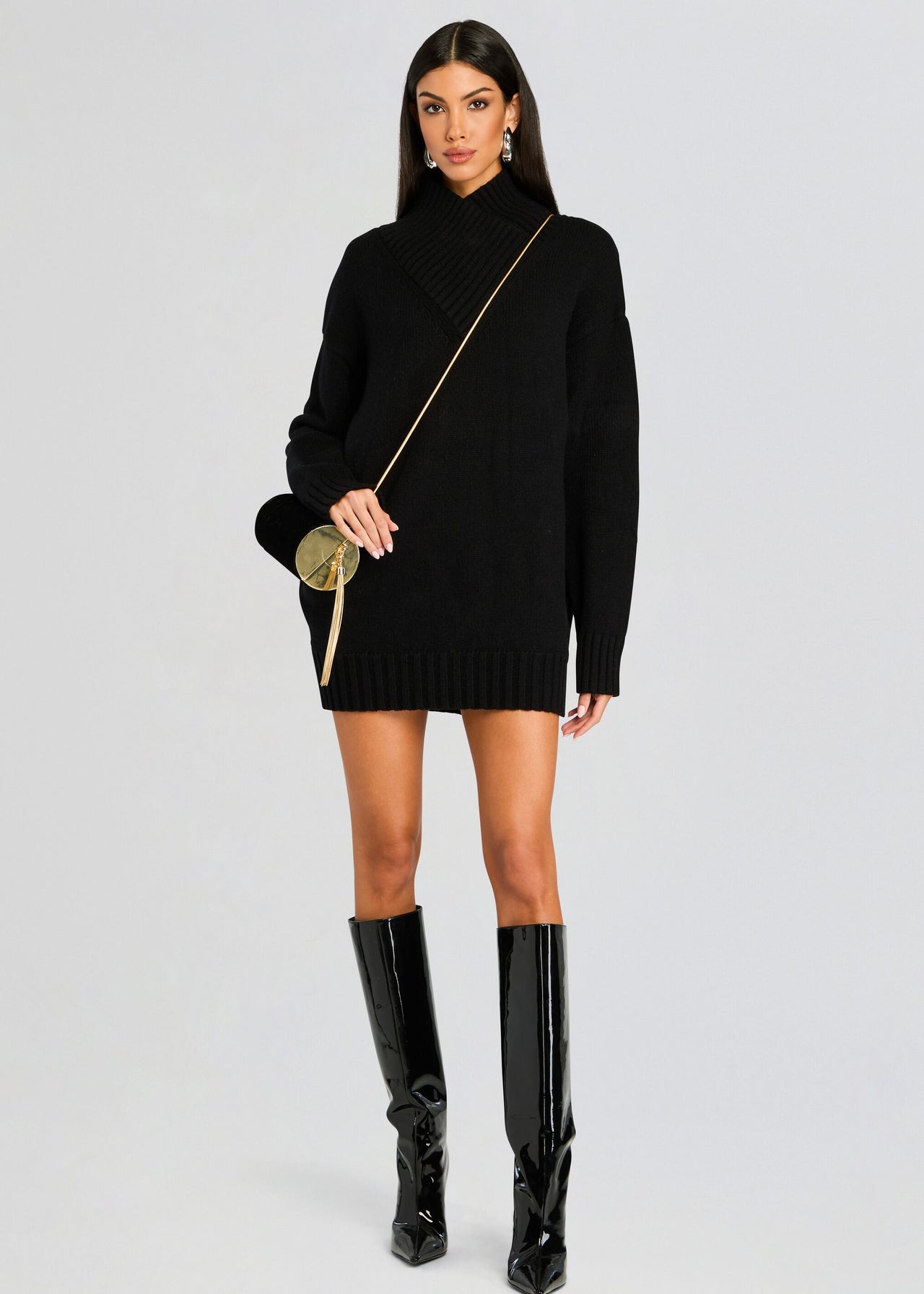 Dessa Chunky Knit Sweater Dress – Retrofete
