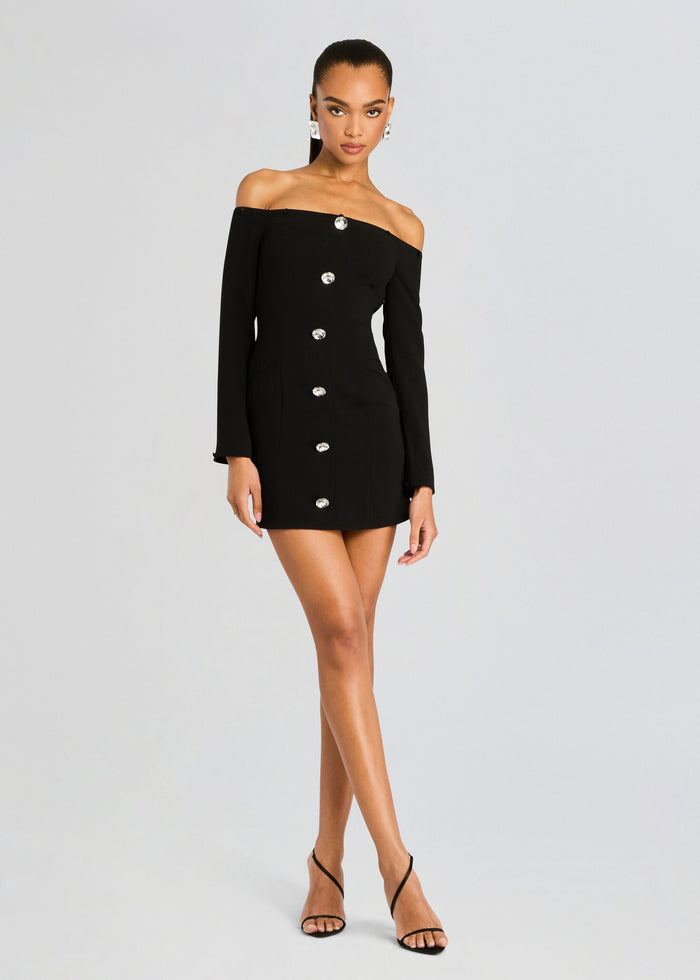 fur trim black dress SOLY HUX Women's Bodycon Mini Off the Shoulder Contrast Faux Long Sleeve Dresses Pure Small : Clothing, Shoes & Jewelry Crafted from luxe sequins and faux fur trim our Courtney Maxi Dress is lavish COURTNEY FAUX FUR TRIM MAXI