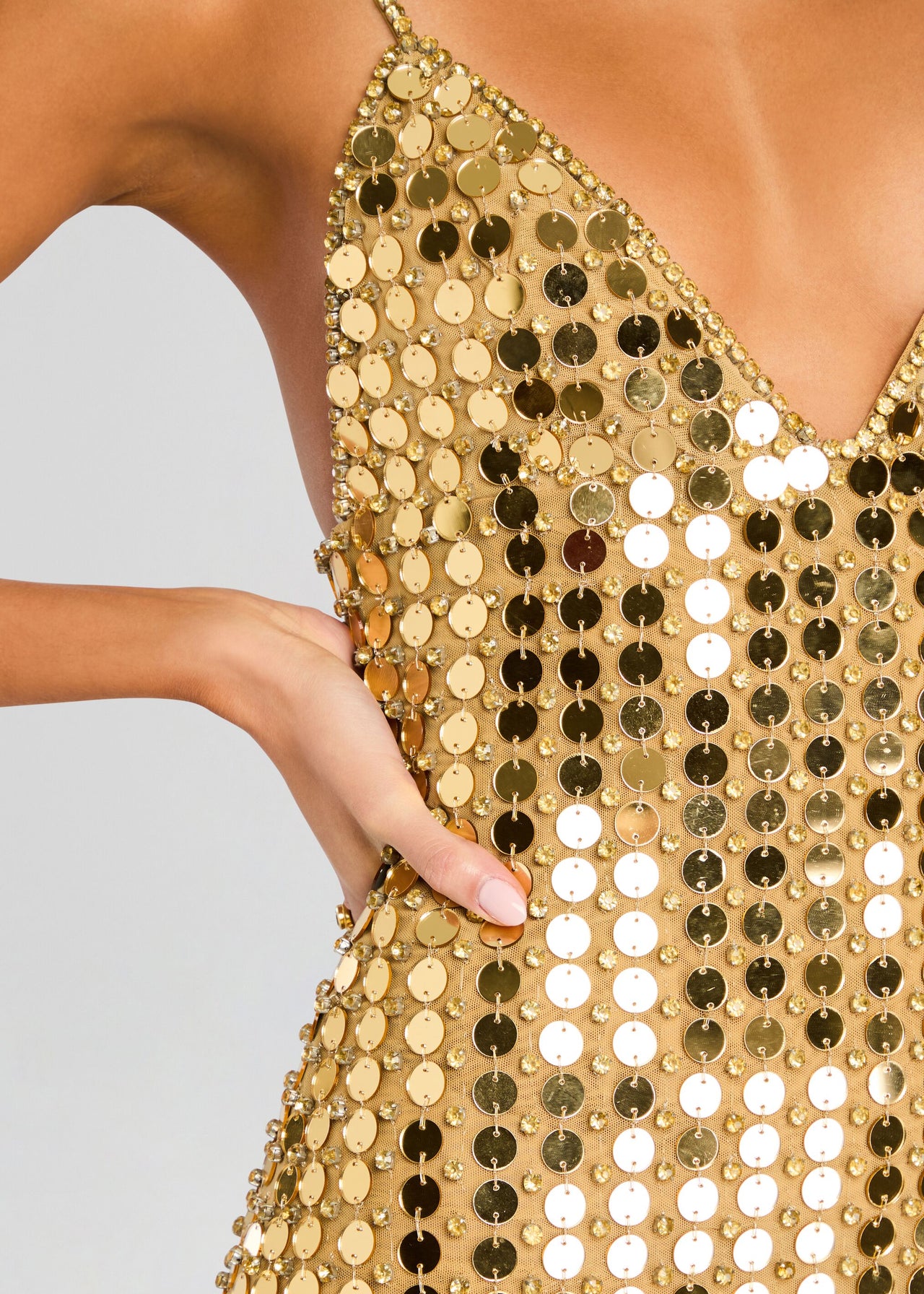 dress clubwear gold Natalia Fedner LIGHT GOLD SPARKLY KNIT MAXI DRESS