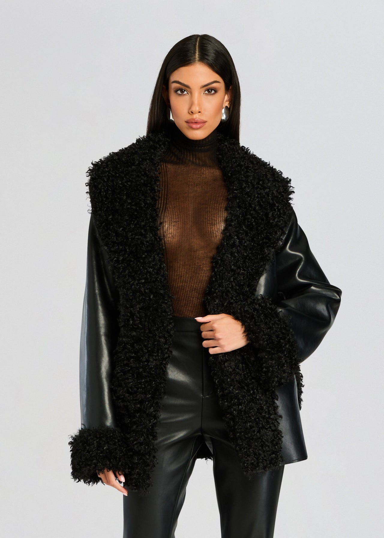 Roxanne Vegan Leather Coat – Retrofete