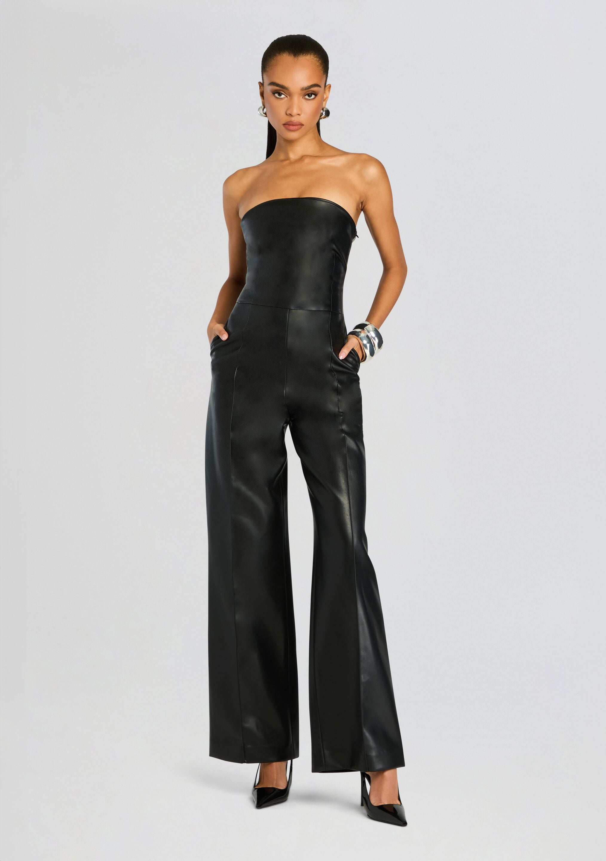 Zoe Vegan Leather Jumpsuit – Retrofete