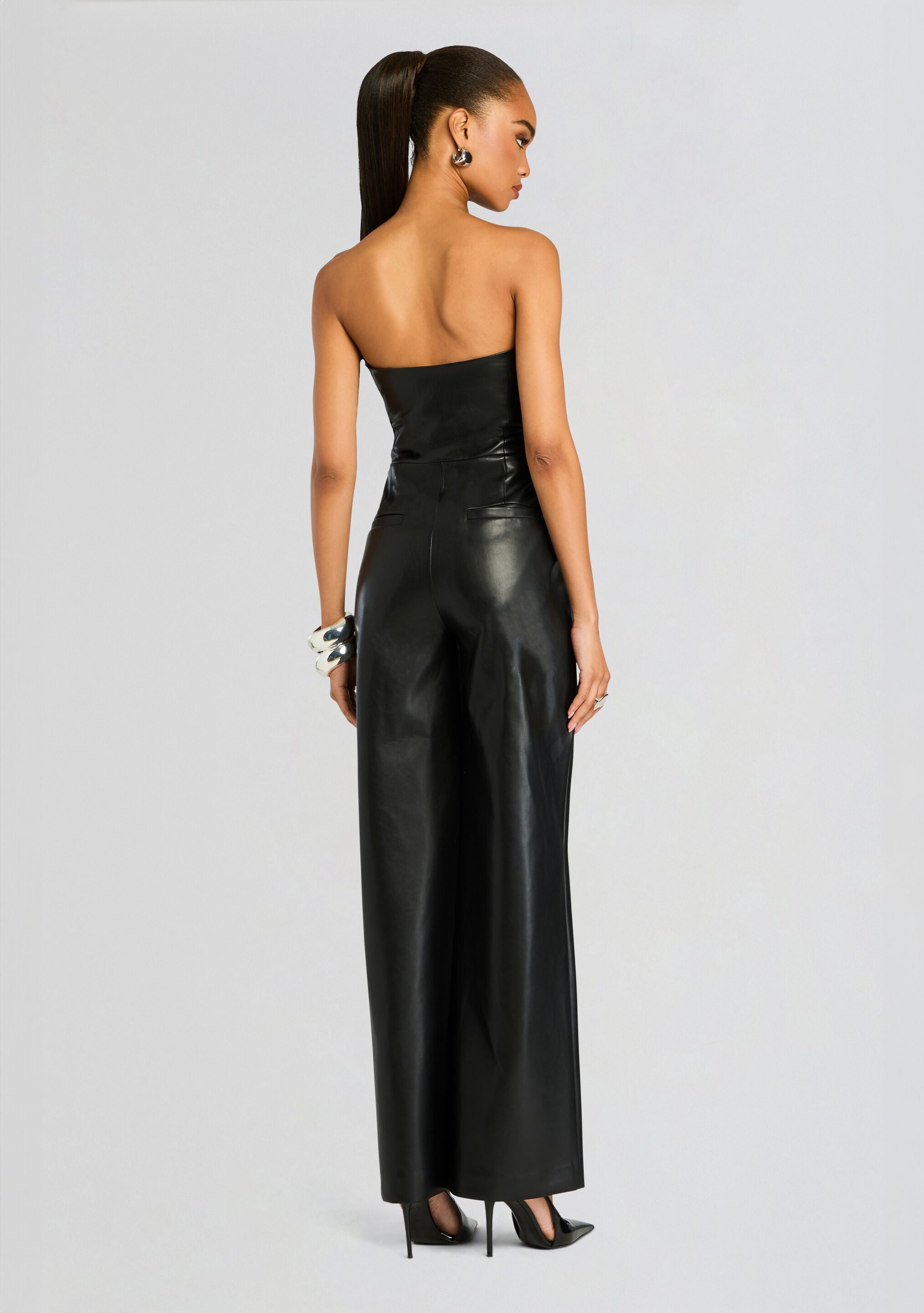 Zoe Vegan Leather Jumpsuit – Retrofete