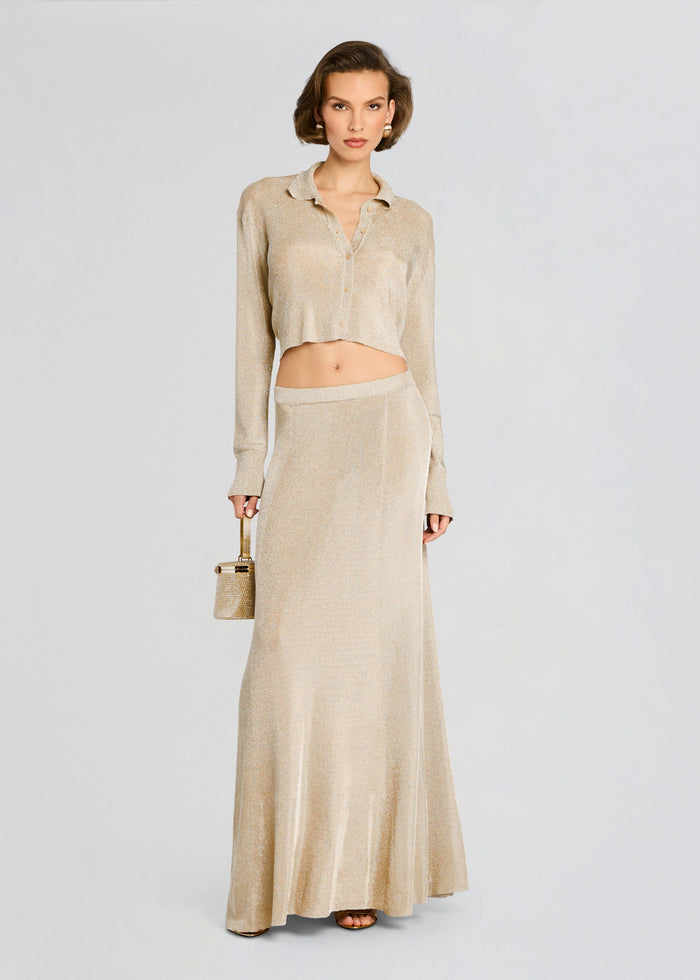 Jessa Metallic Knit Top