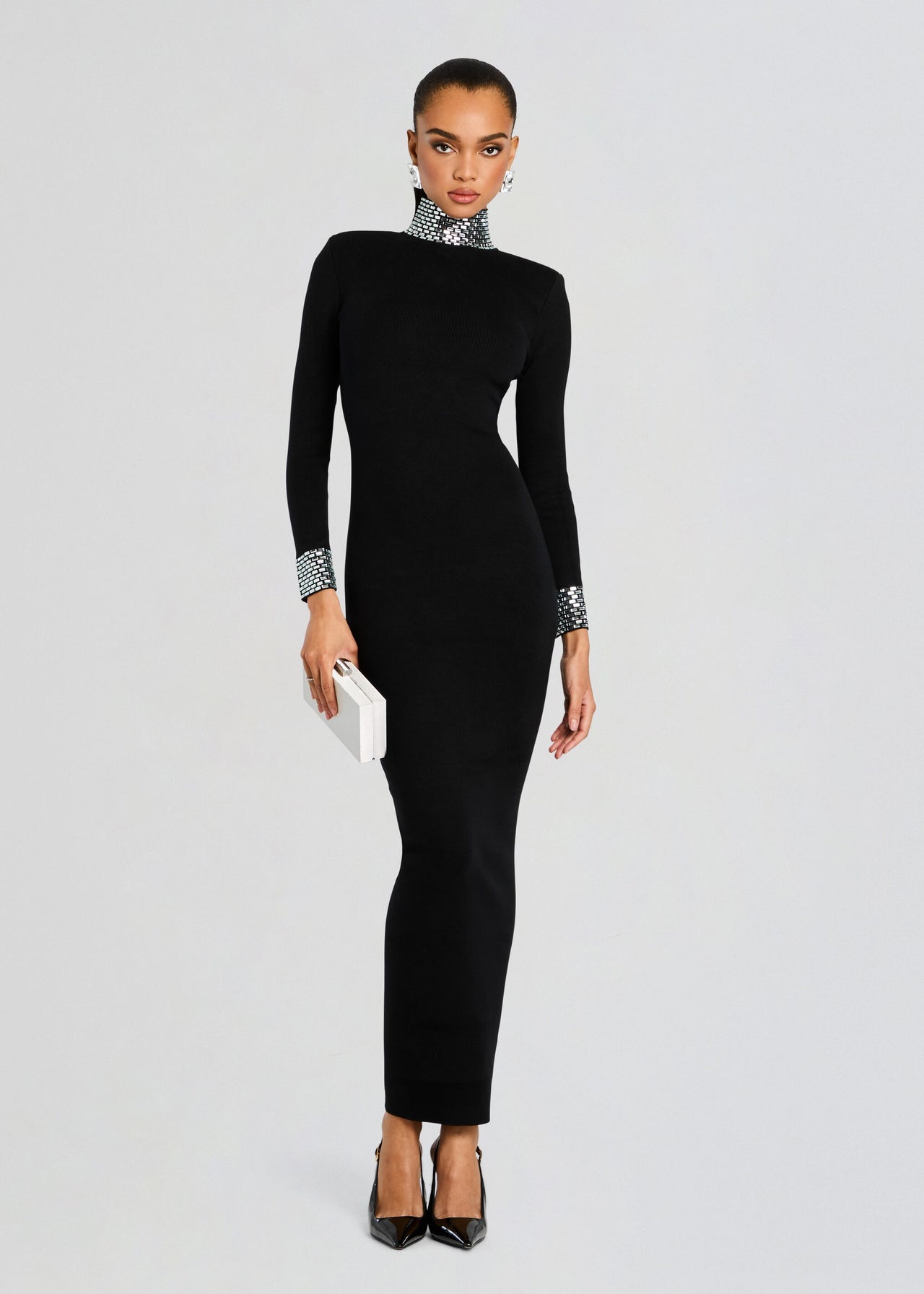 Black Embellished Knit Gown | Monroe Dress | Retrofte Retrofete Black Embellished Knit Gown | Monroe Dress | Retrofte Retrofete