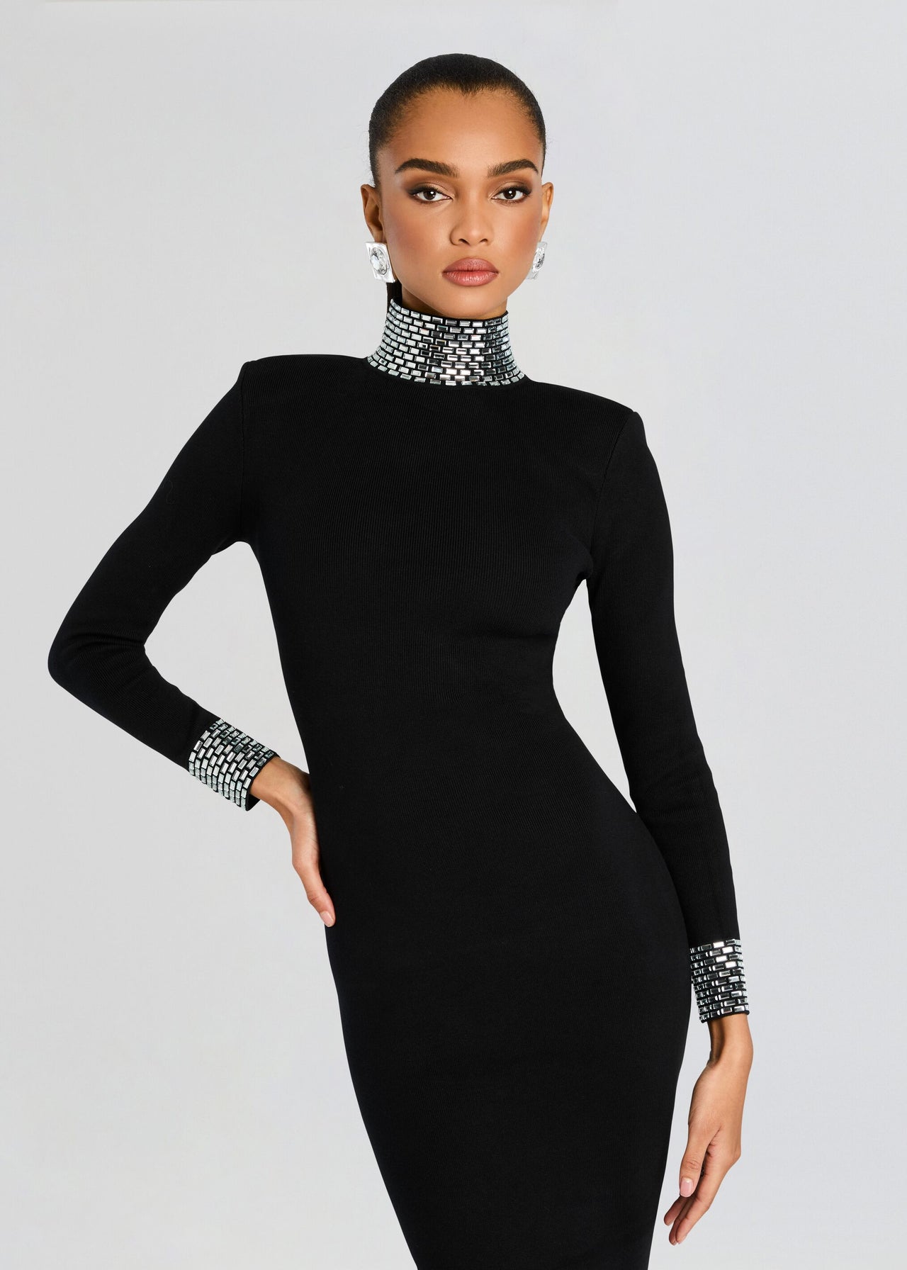 Black Embellished Knit Gown | Monroe Dress | Retrofte Retrofete Black Embellished Knit Gown | Monroe Dress | Retrofte Retrofete