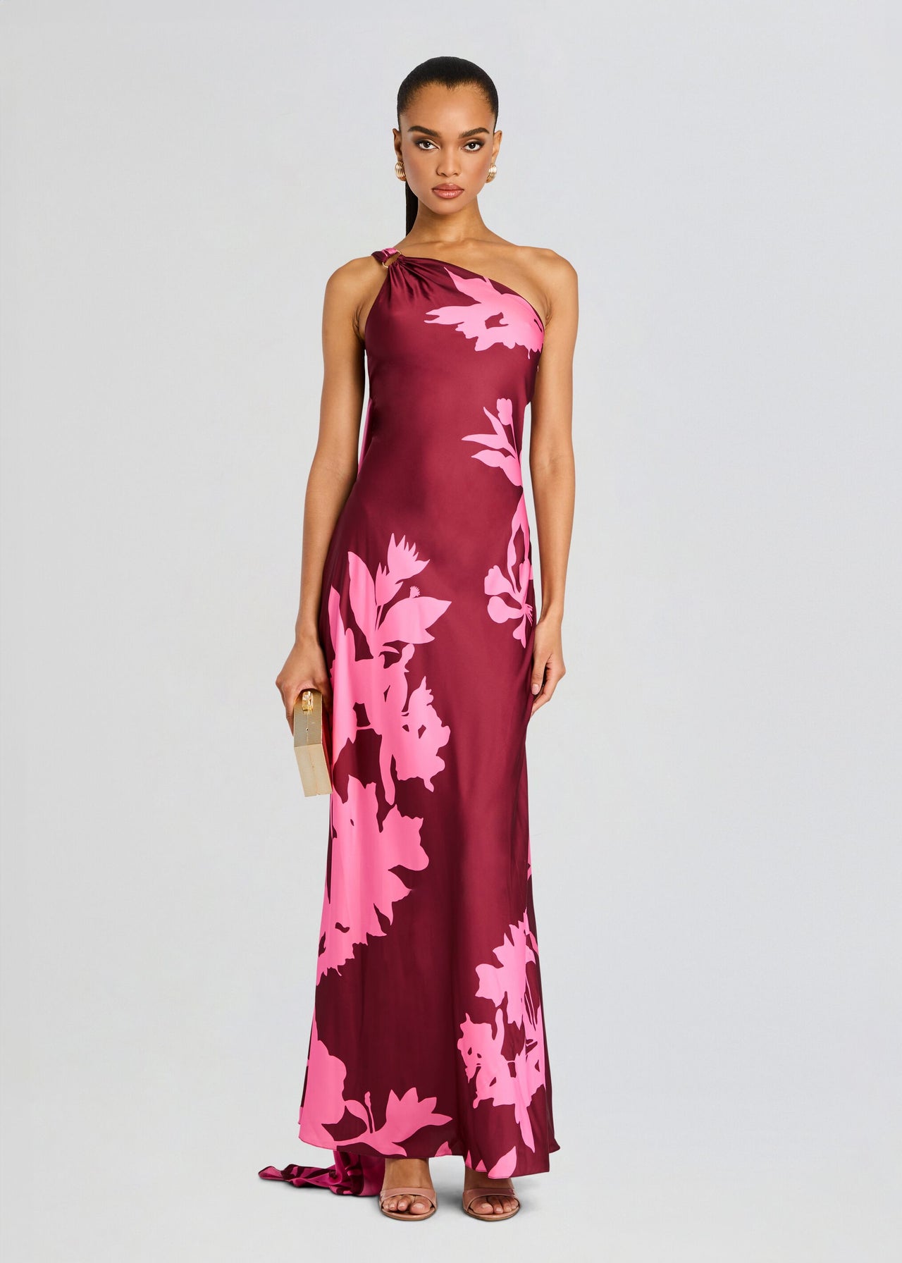 sachin and babi light blue dress Black One Shoulder Gown with Sheer Embellished Cut Out