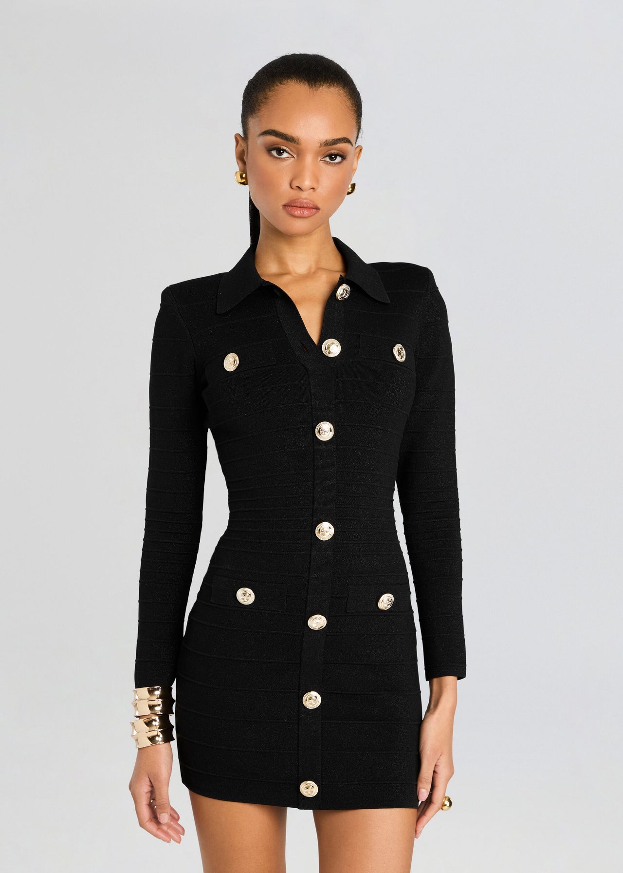 Maggie Metallic Bandage Knit Dress Retrofete Maggie Metallic Bandage Knit Dress Retrofete