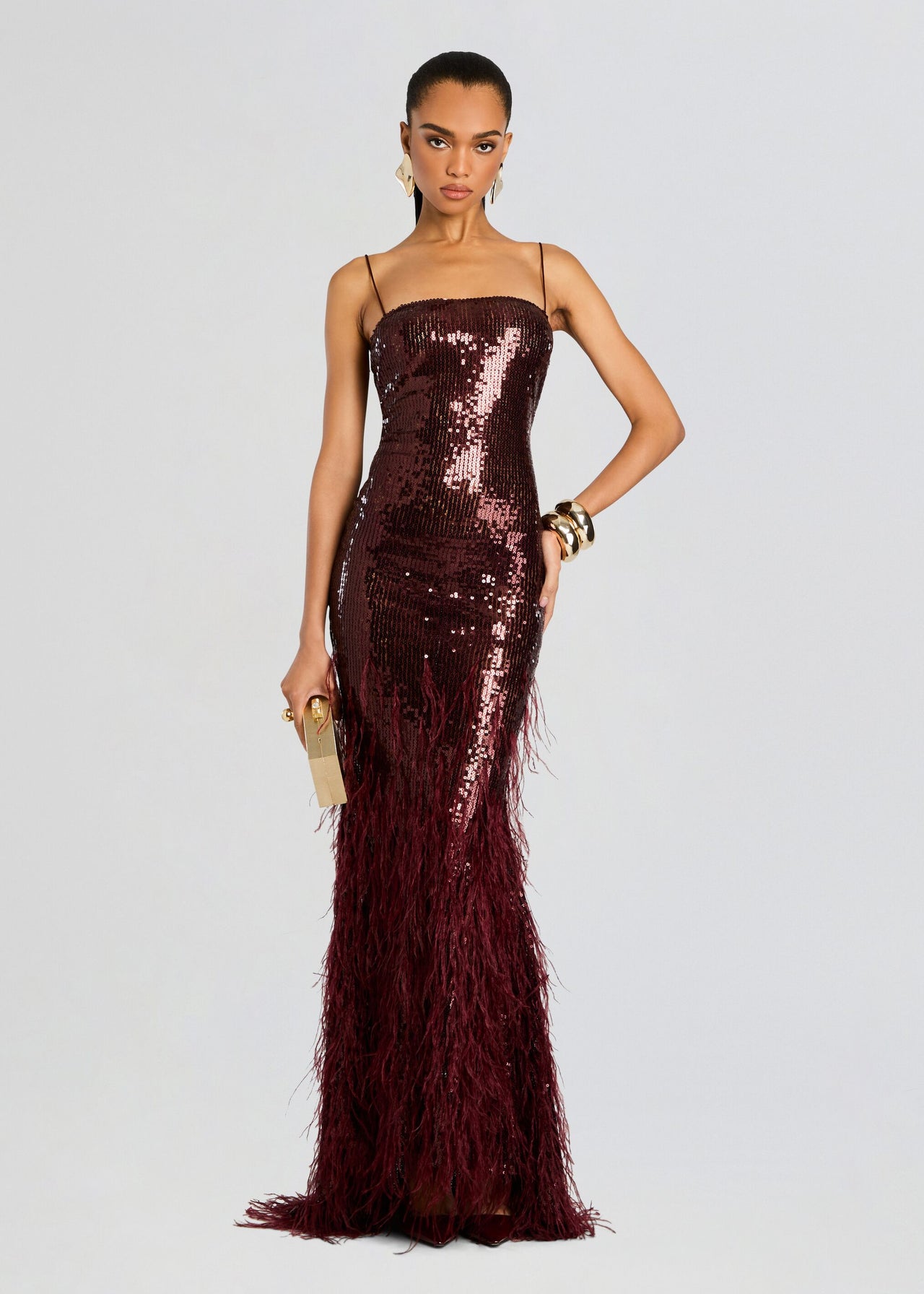 Odessa Sequin Feather Dress Retrofete Odessa Sequin Feather Dress Retrofete