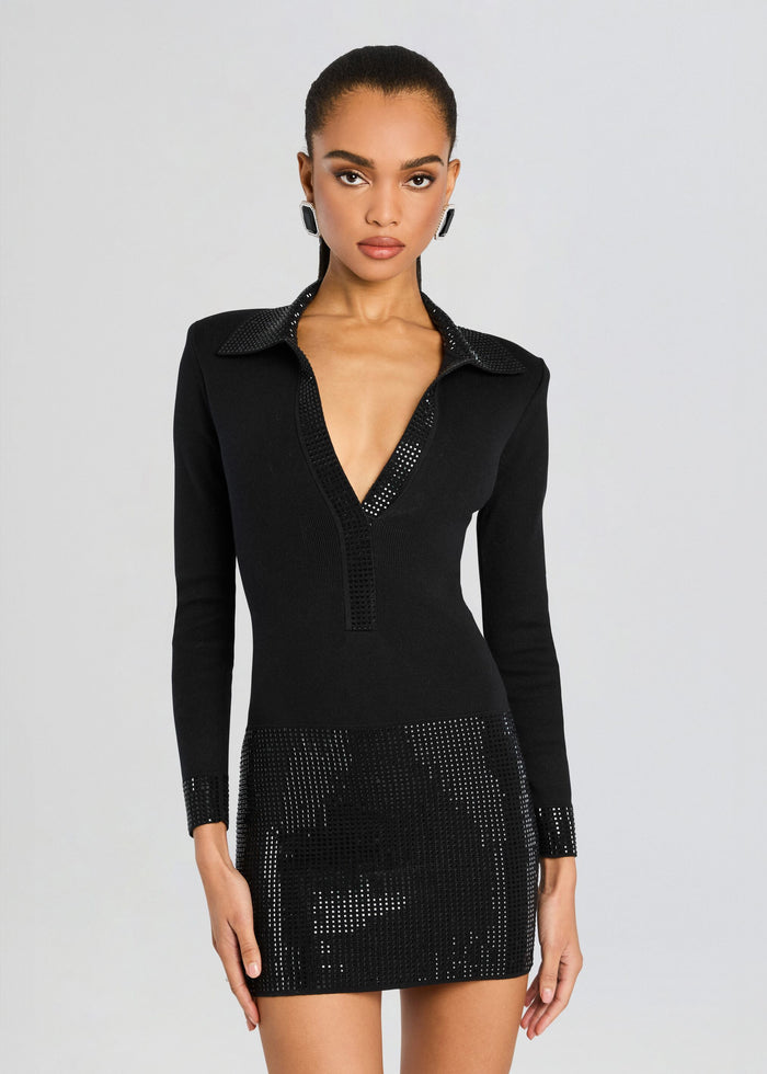 Santana Embellished Knit Dress