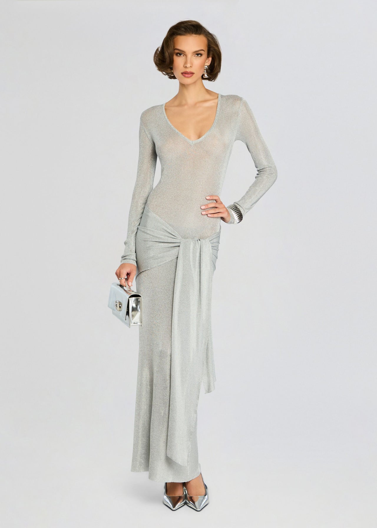Ashera Metallic Knit Dress Retrofete Ashera Metallic Knit Dress Retrofete