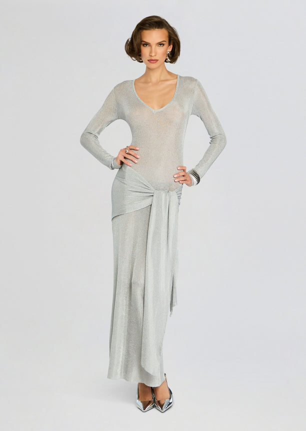 Ashera Metallic Knit Dress