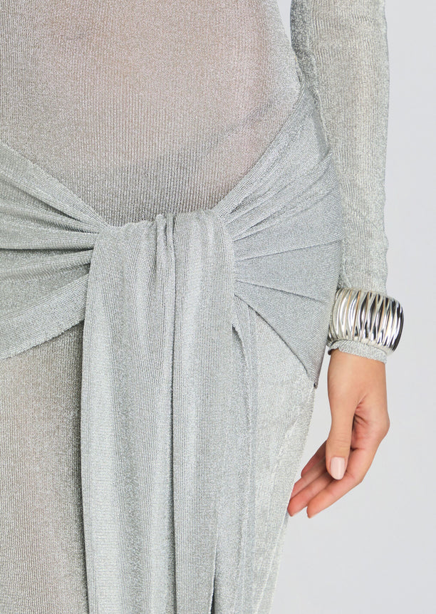 Ashera Metallic Knit Dress