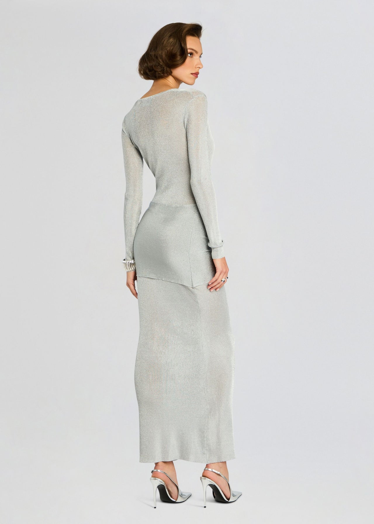Ashera Metallic Knit Dress – Retrofete