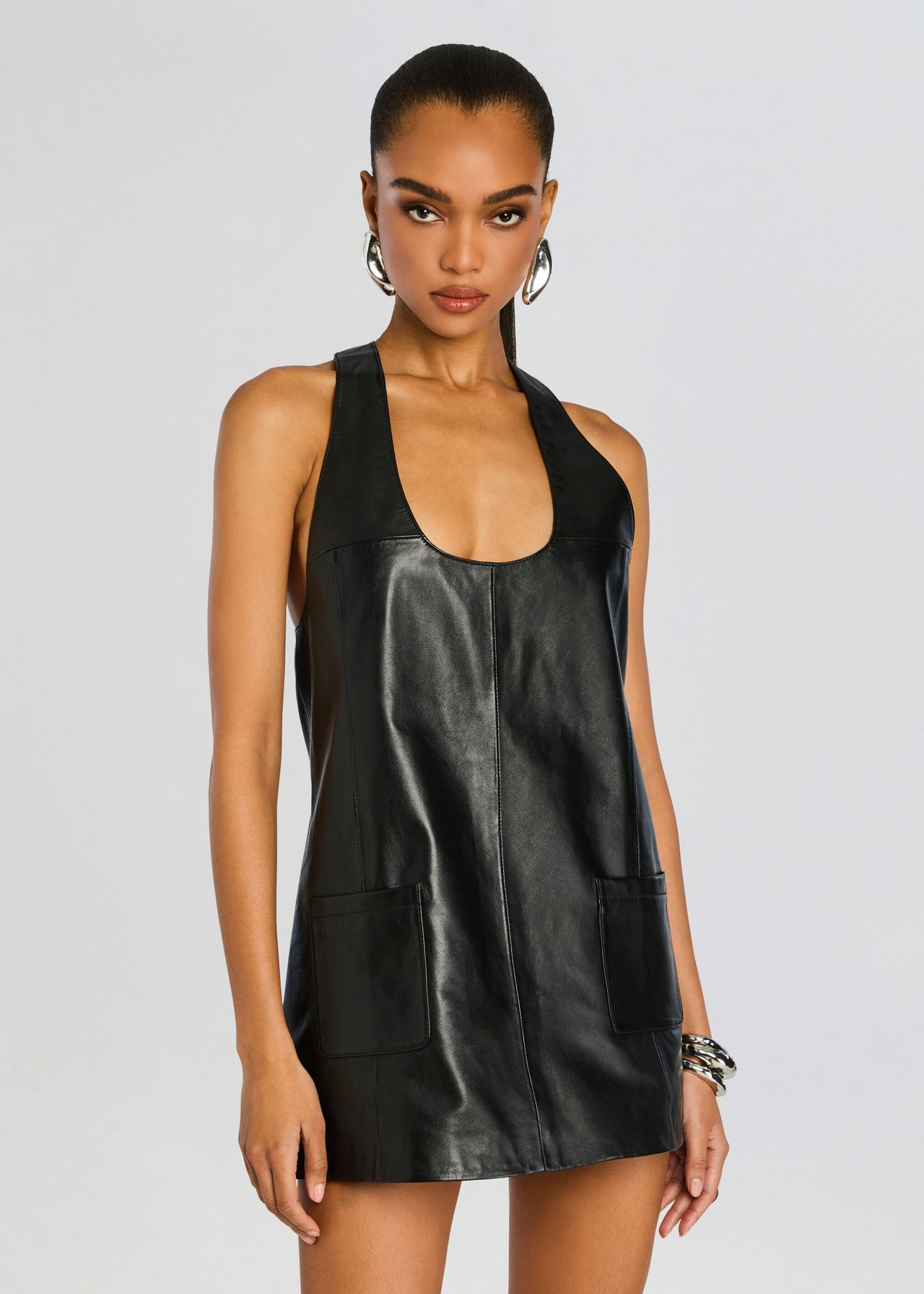 chinese dress ladies Sacha Leather Dress – Retrofete