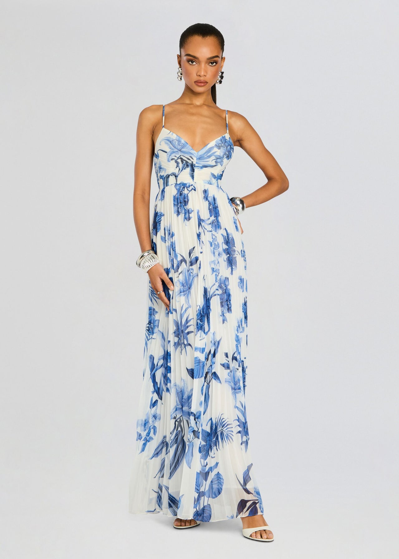 Gabi Pleated Maxi Dress – Retrofete