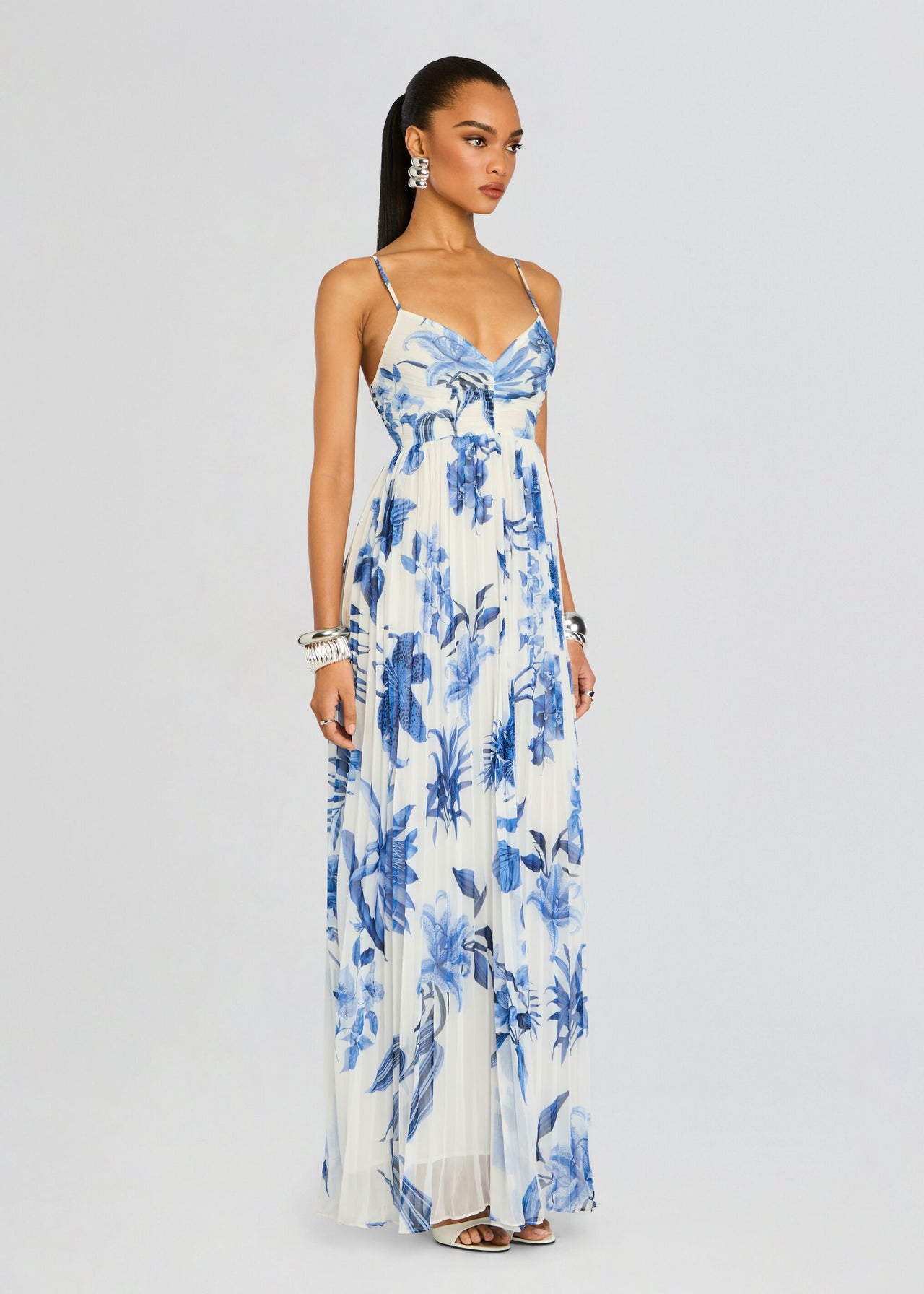 pleated skirt maxi dress Gabi Pleated Maxi Dress – Retrofete