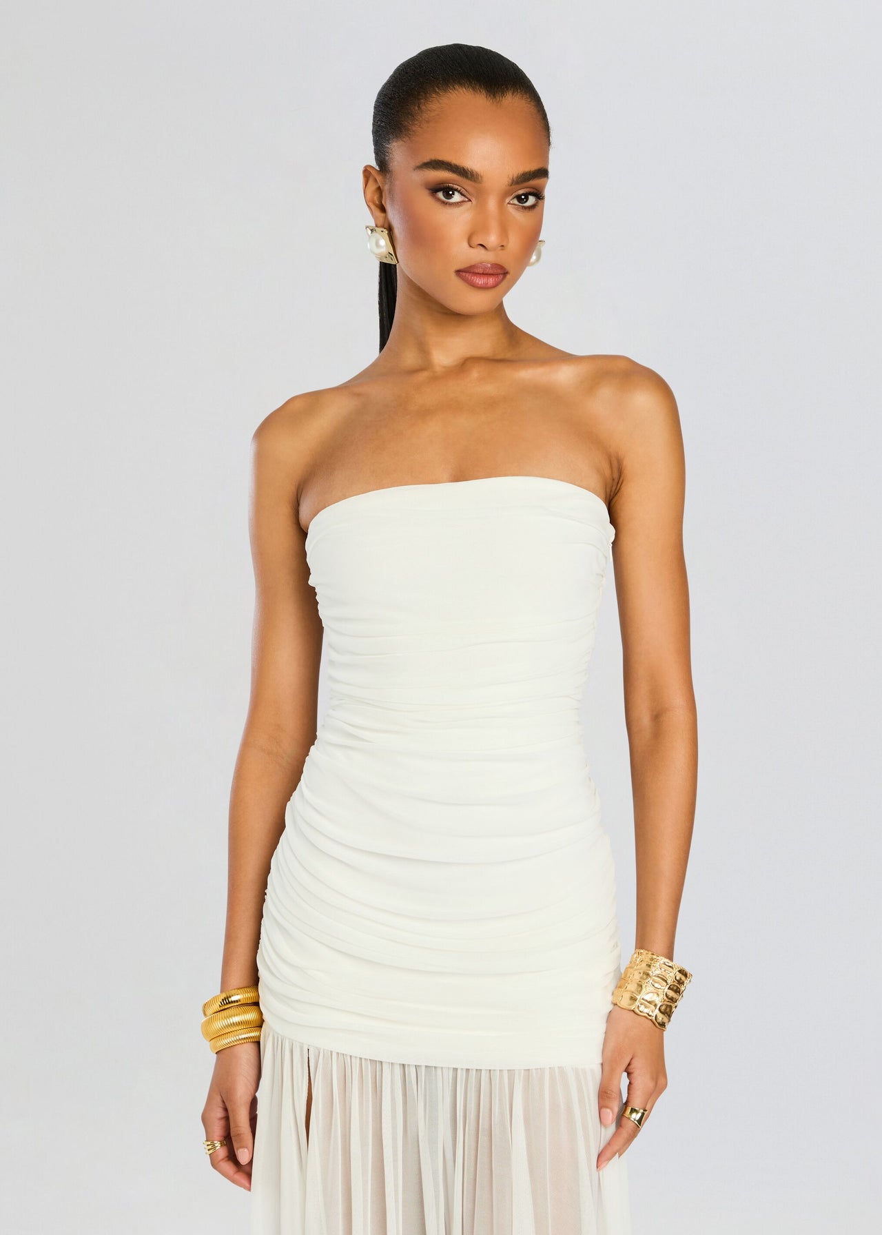 Strapless White Dress | Adele Gown Strapless White Dress | Adele Gown