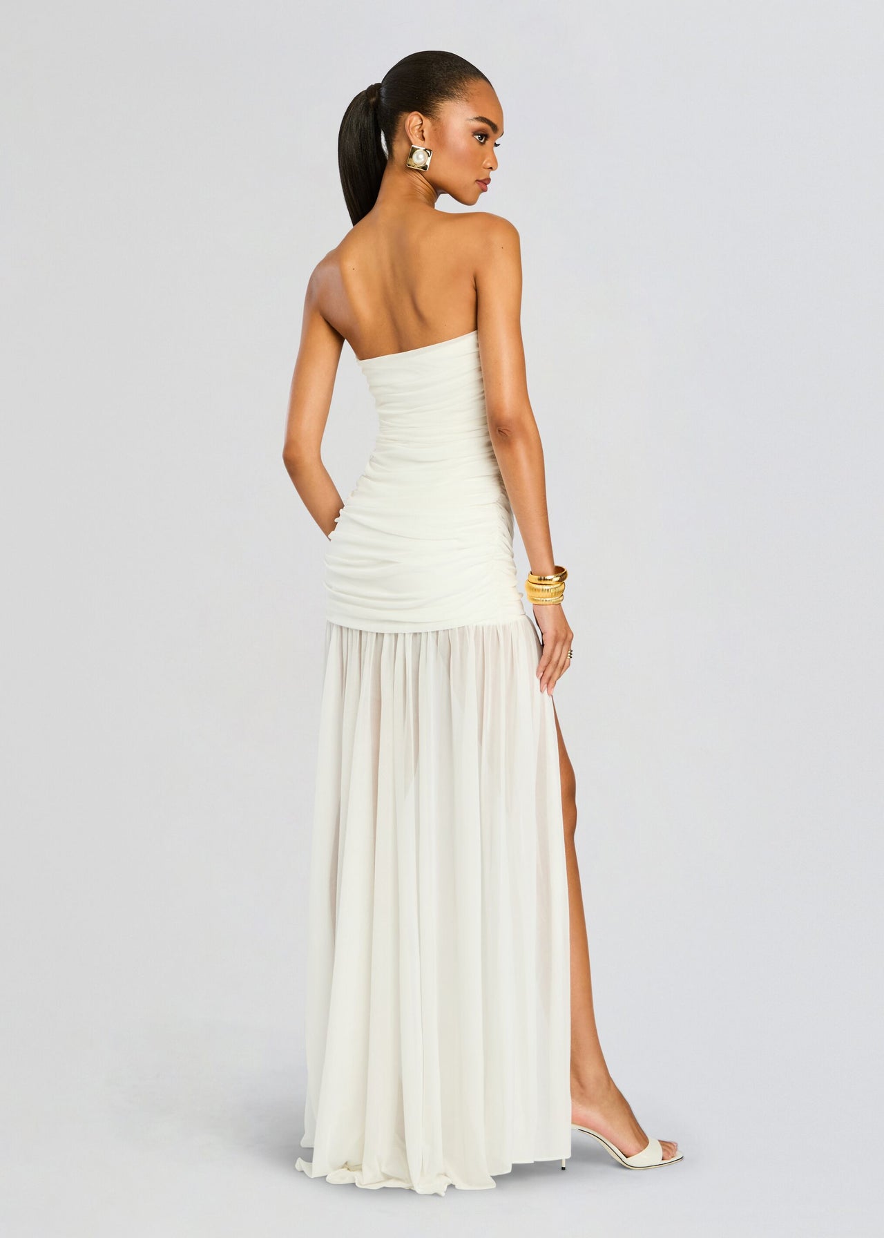 Strapless White Dress | Adele Gown