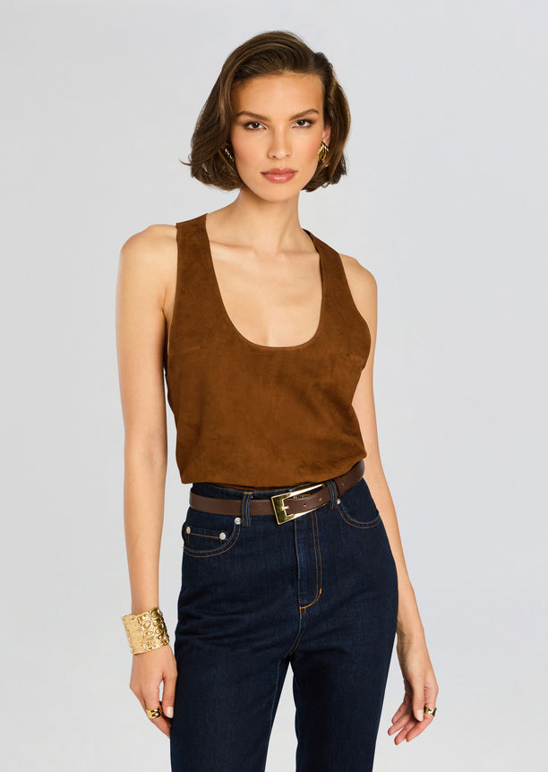 Elizabeth Suede Tank Top