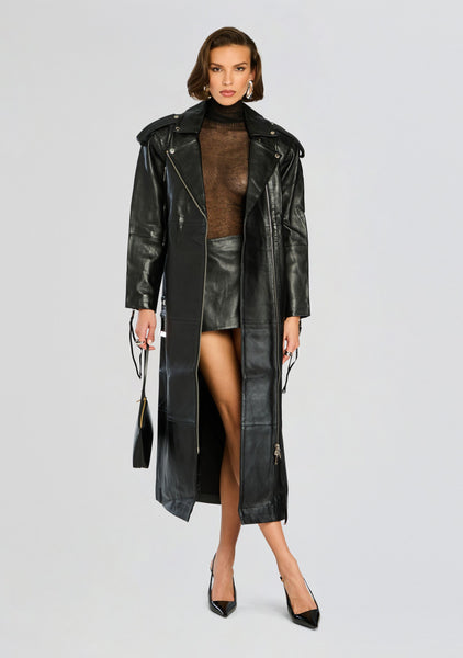 Knightley Leather Trench Coat – Retrofete