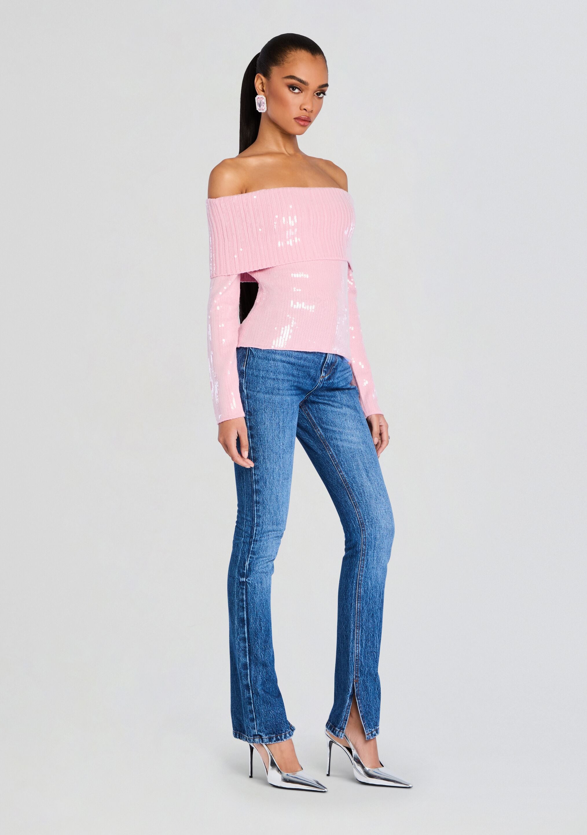 sequin knit top