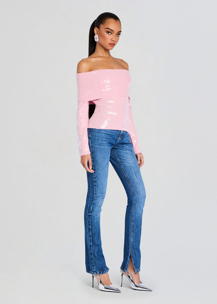 Jourdana Sequin Knit Top