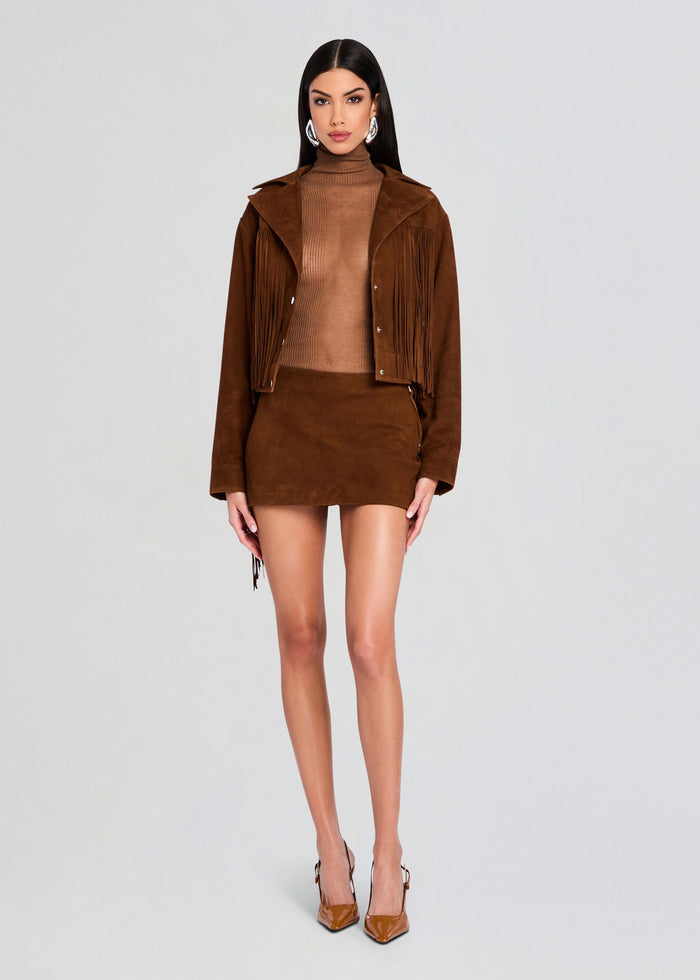 Valerie Suede Skirt