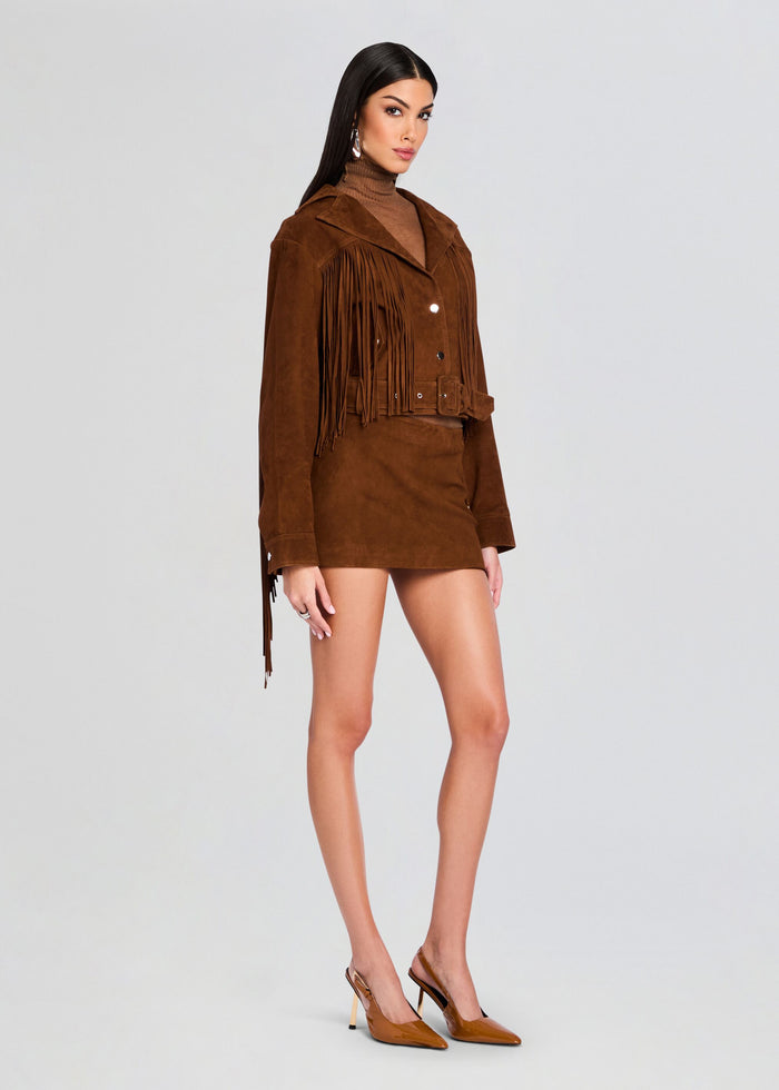 Valerie Suede Skirt