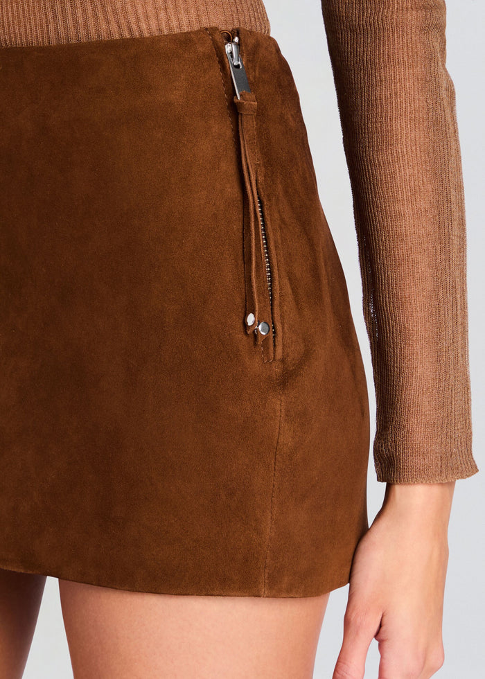 Valerie Suede Skirt