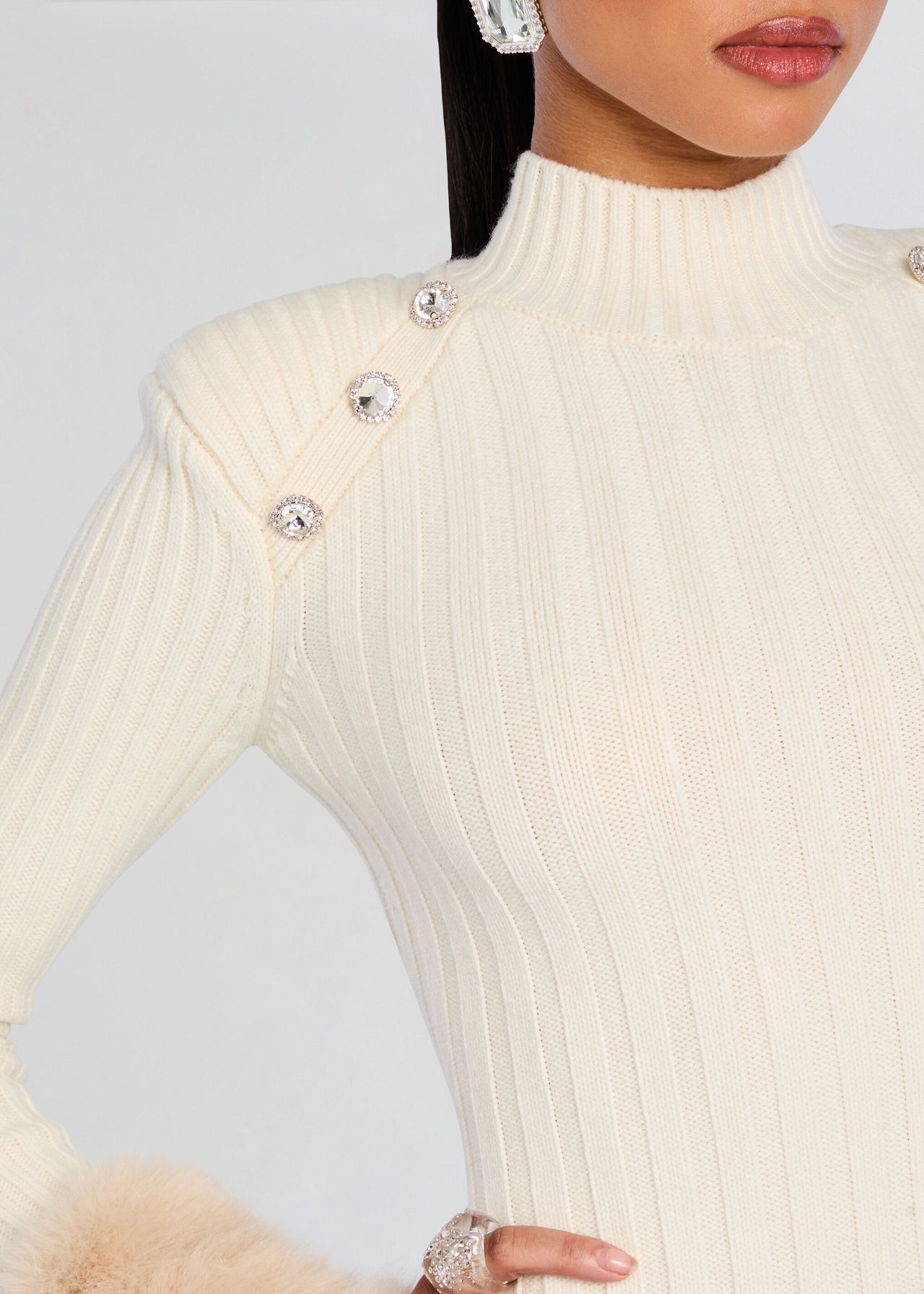retrofte Women's Jane Knit Dress - White - Mini Dresses retrofte Women's Jane Knit Dress - White - Mini Dresses