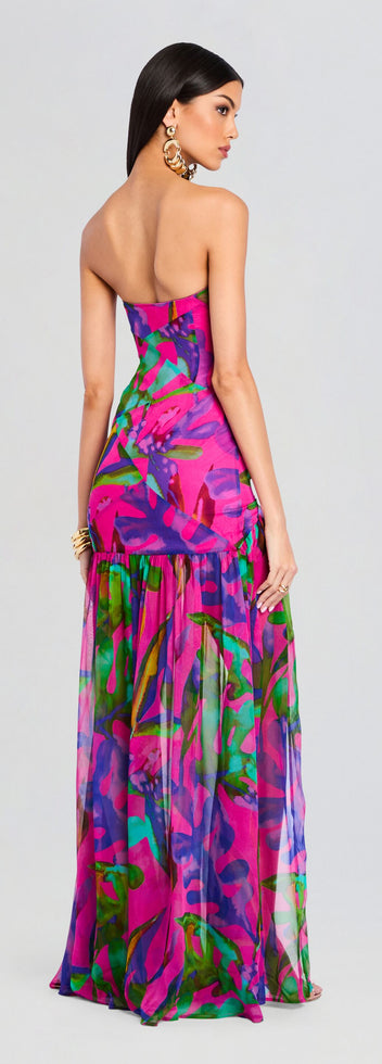 Nicole Slip Cotton with Silk Organdy Ruffle main image 1
