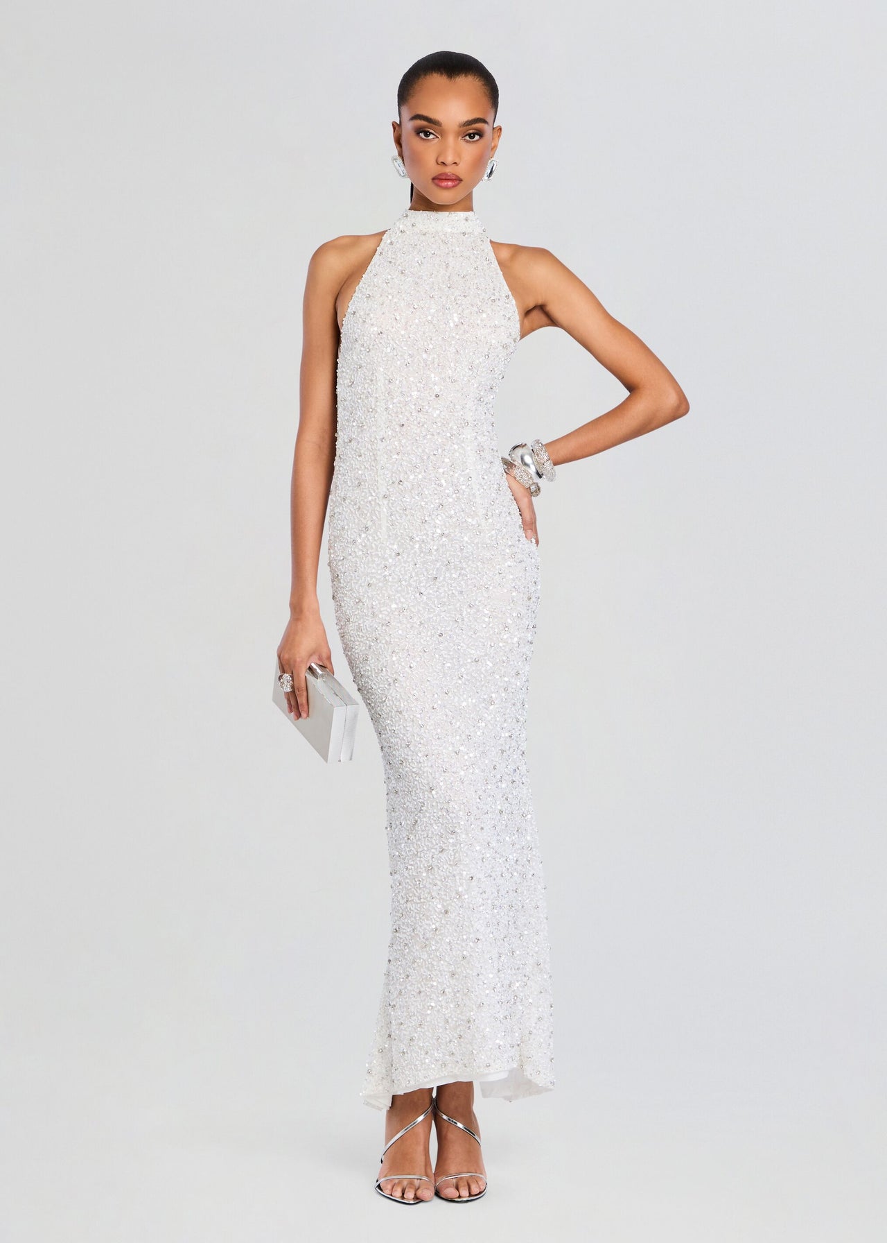 Retrofte - Olivia Embellished Tulle Halterneck Gown - White - Net a Porter Retrofte - Olivia Embellished Tulle Halterneck Gown - White - Net a Porter