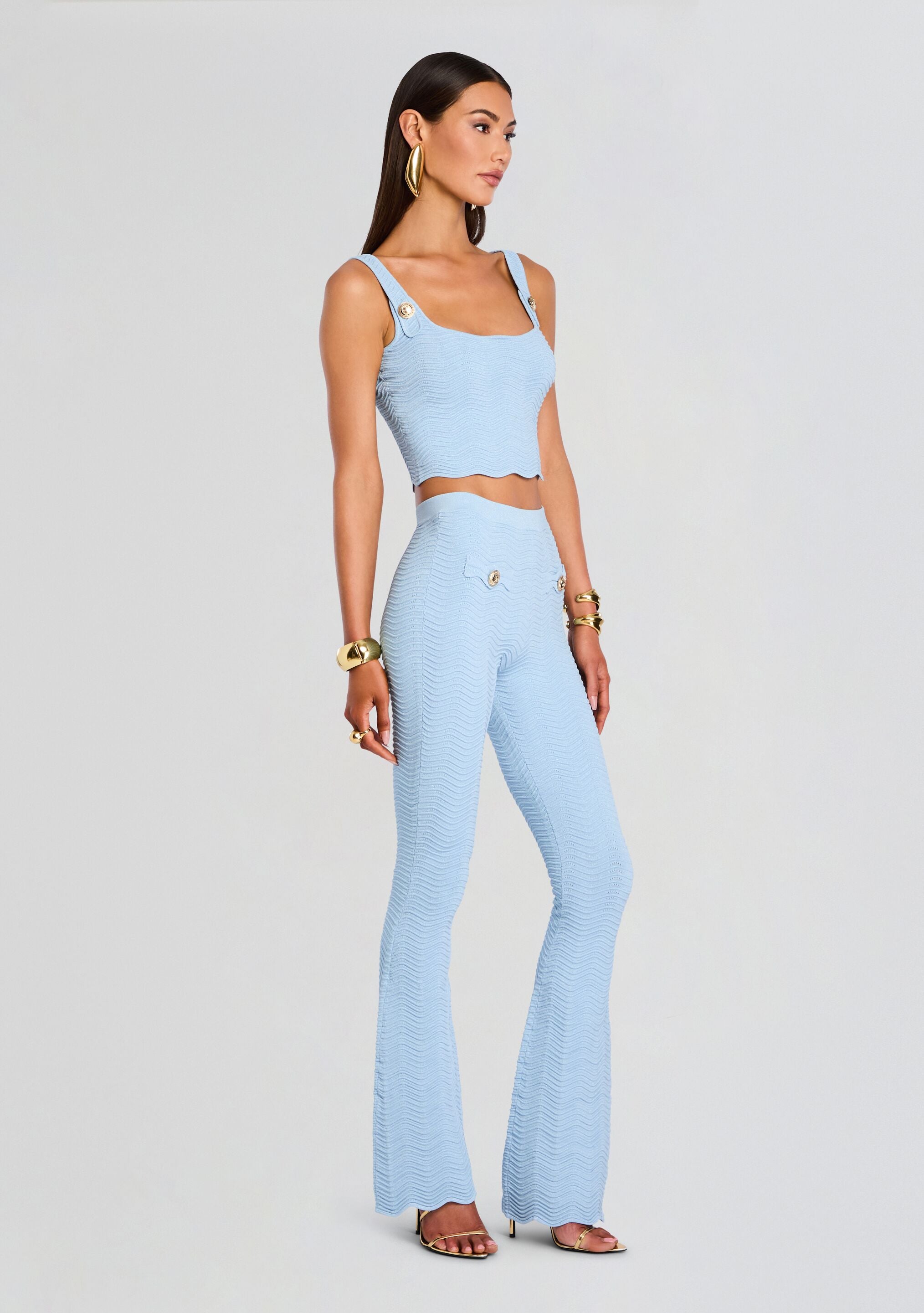 Joliet Metallic Rib Knit Pant – Retrofete