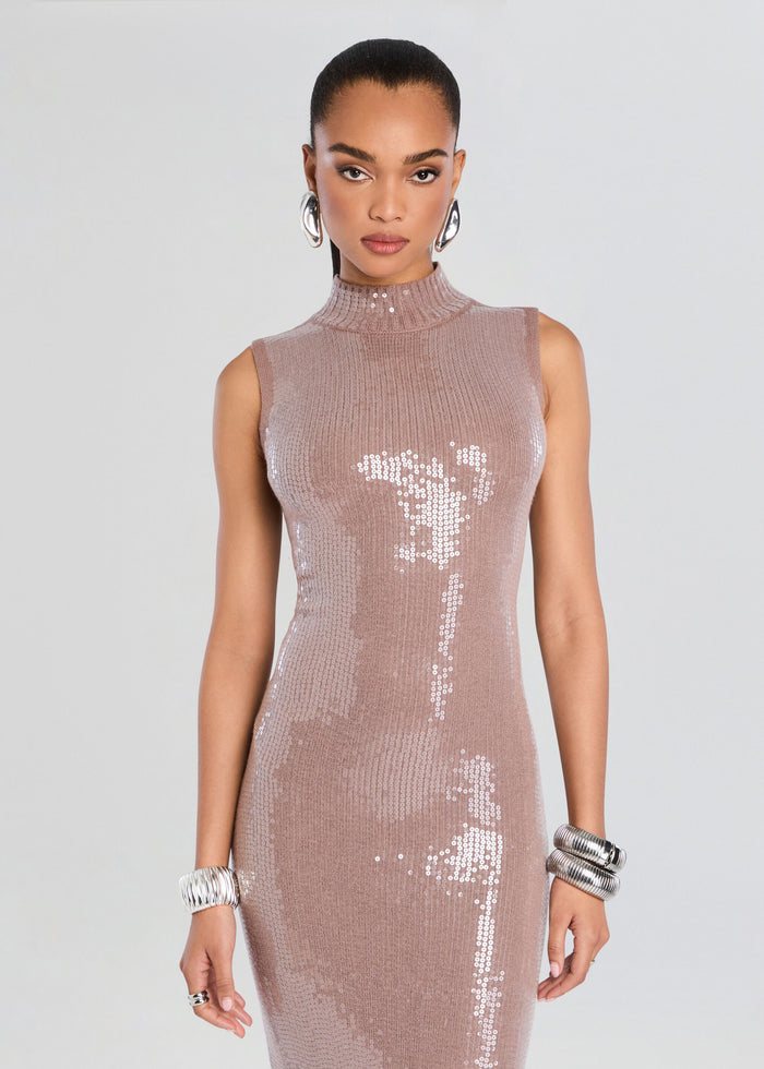 Dove Sequin Knit Dress