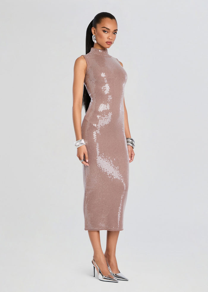 Dove Sequin Knit Dress