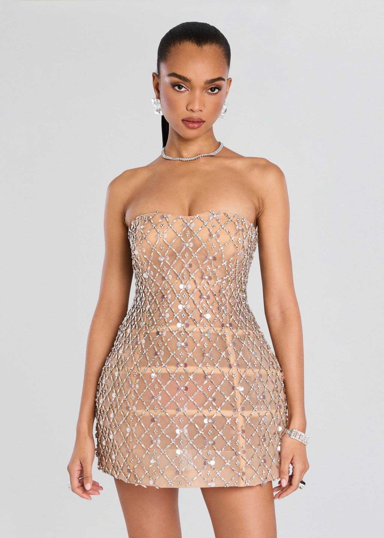 Kathleen Crystal Embellished Dress – Retrofete