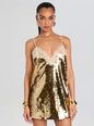 Olive Sequin Lace Dress