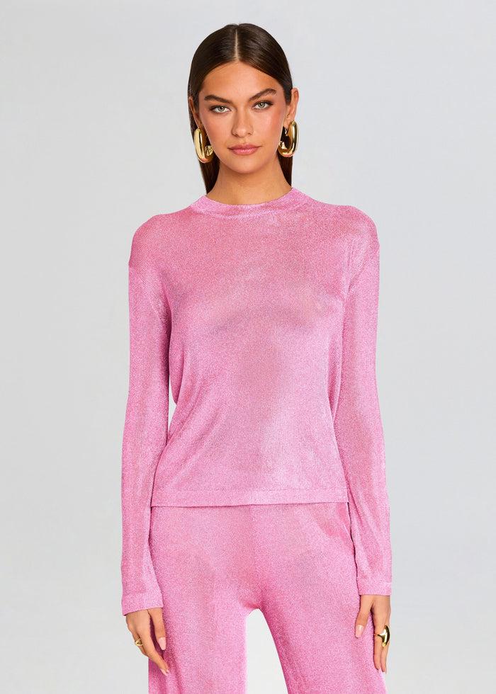 Hana Metallic Knit Top media 1 of 5