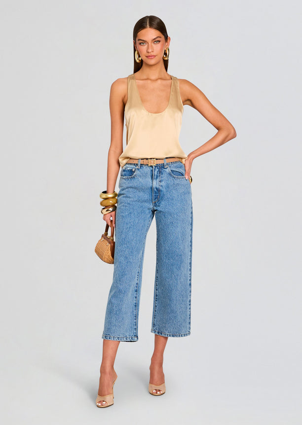 Kirt Wide Leg Cropped Jeans