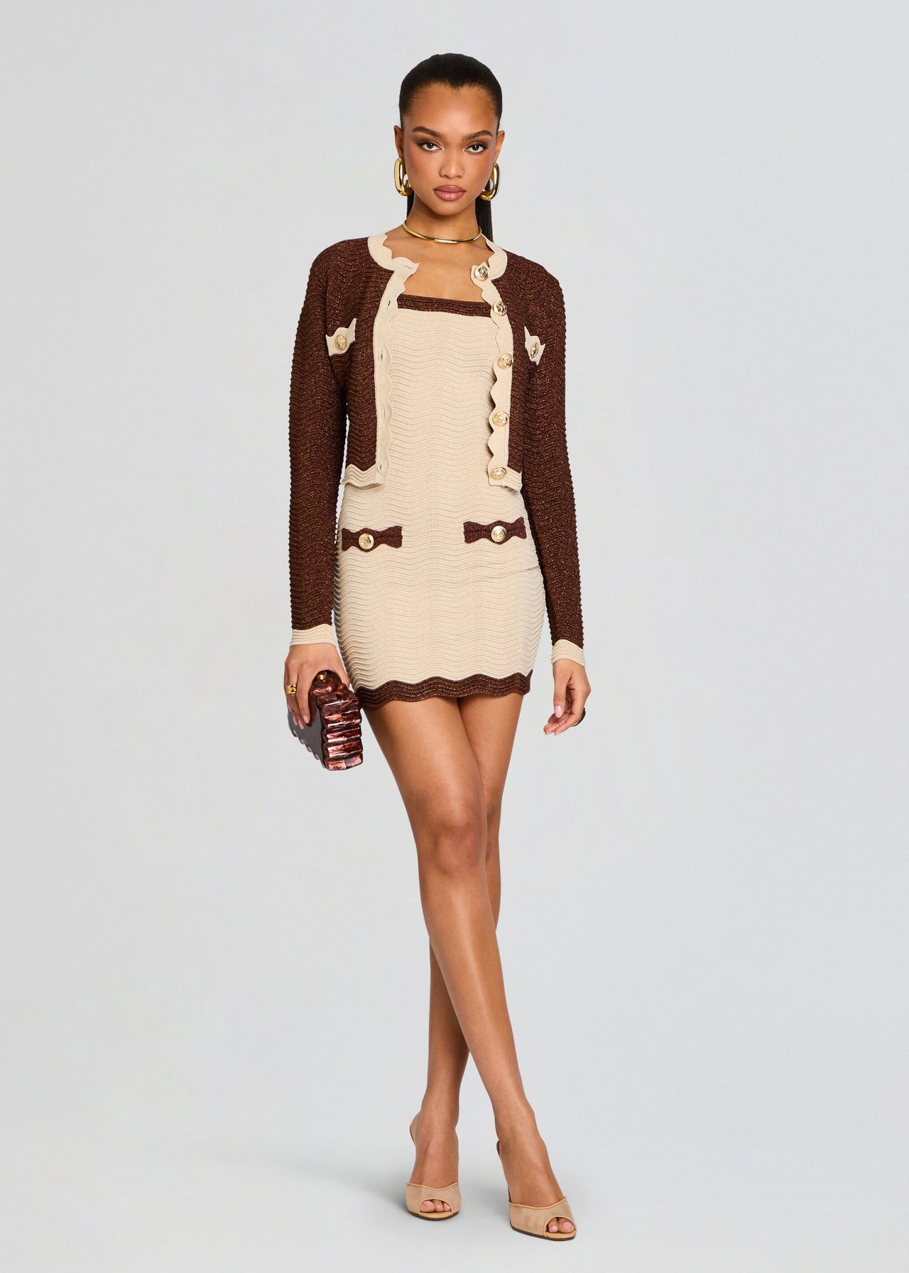 knitted dress with flowers Floral Juliette Knitted Dress main image 0