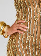 Saros Feather Sequin Crochet Dress