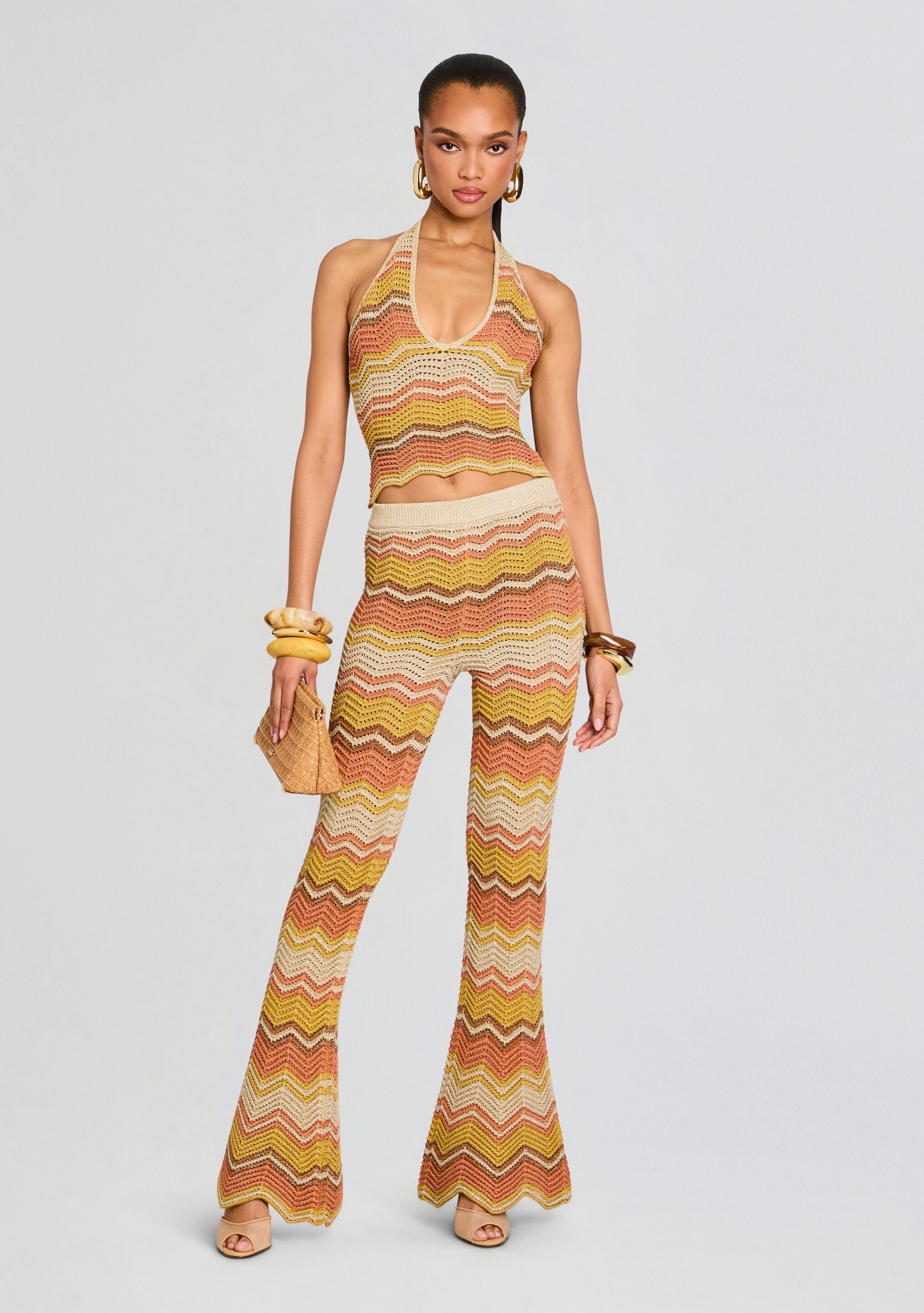 Luz Metallic Crochet Top – Retrofete