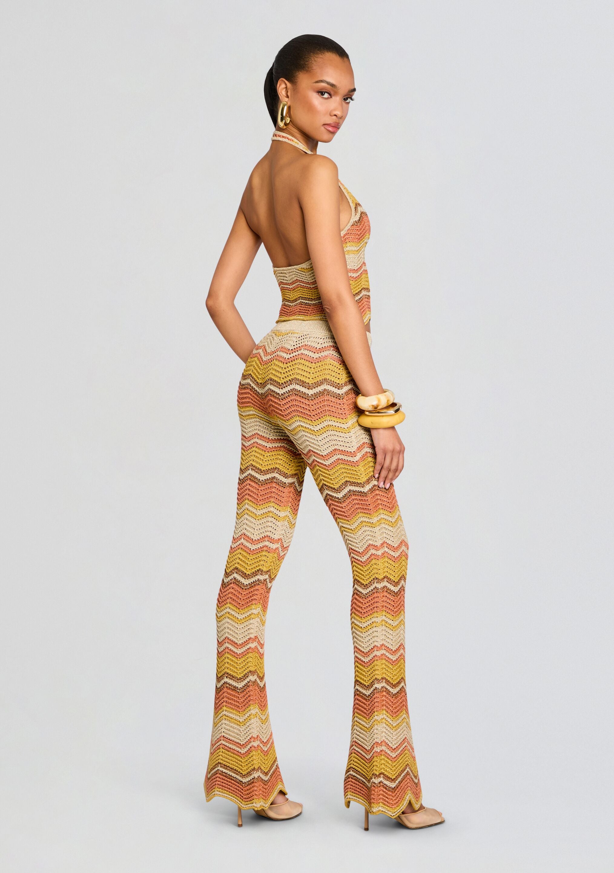 Amira Metallic Crochet Pants – Retrofete
