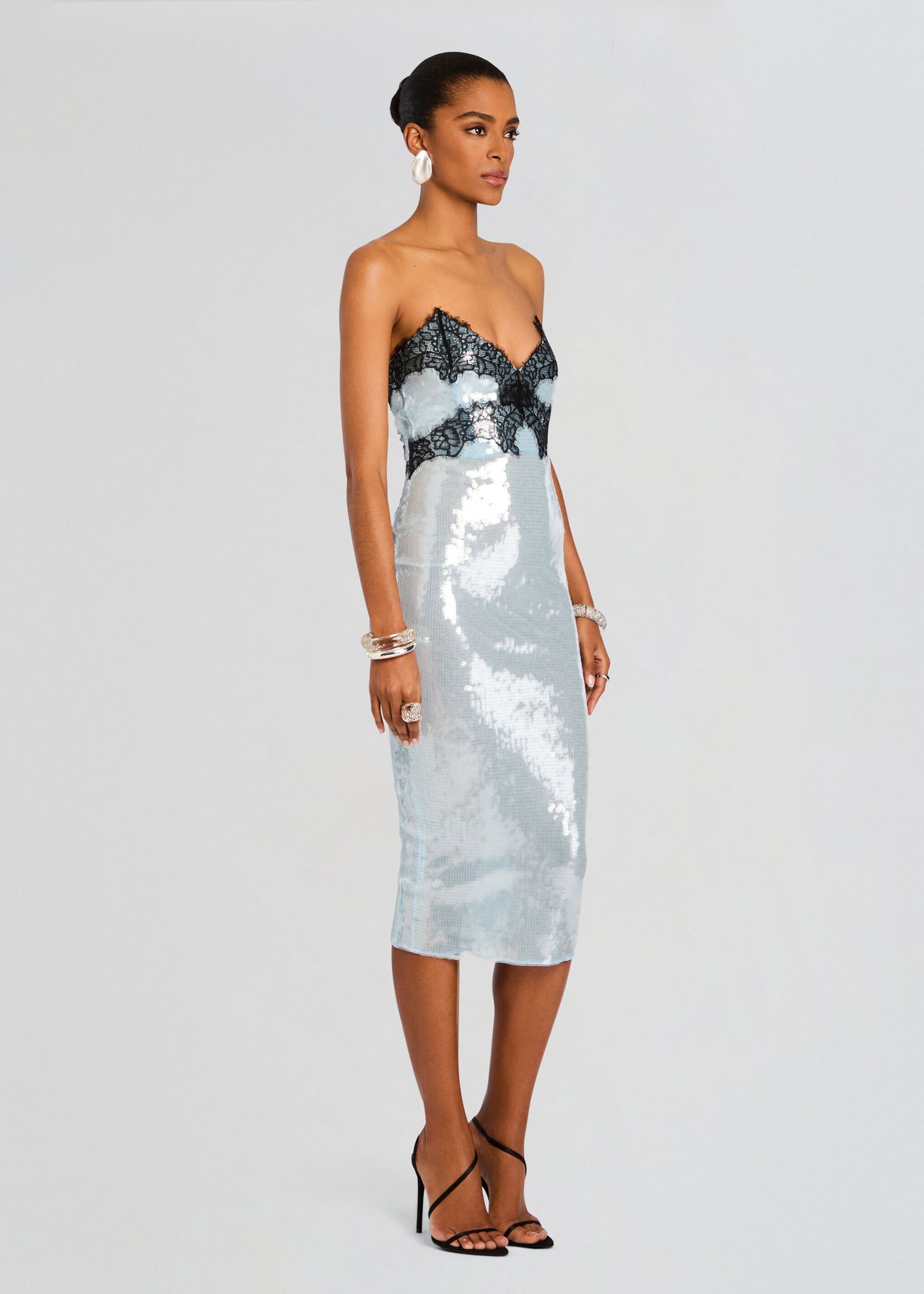 ellen blue and black dress ZAPAKA Women Black Prom Dress One Shoulder Sequins Mermaid Evening Formal  Dress main image 1
