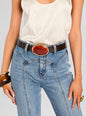 Dagmar High Waist Leather Belt
