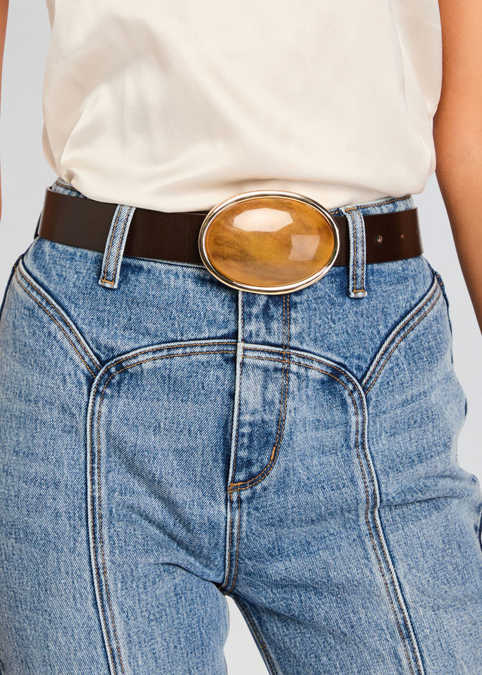 Dagmar High Waist Leather Belt