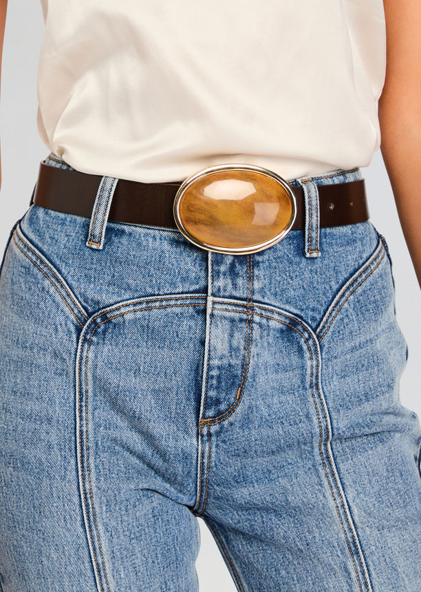 Dagmar High Waist Leather Belt