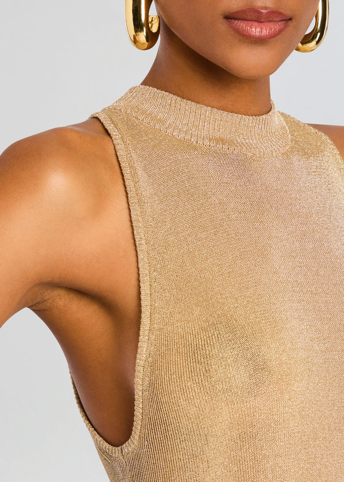 Henne Metallic Knit Maxi Dress